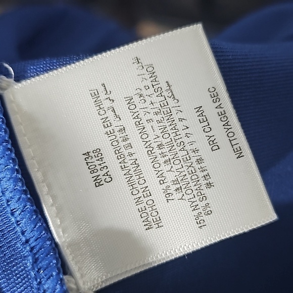 BCBGMaxazria Blue Pencil Skirt Size Small NWT - Picture 3 of 4